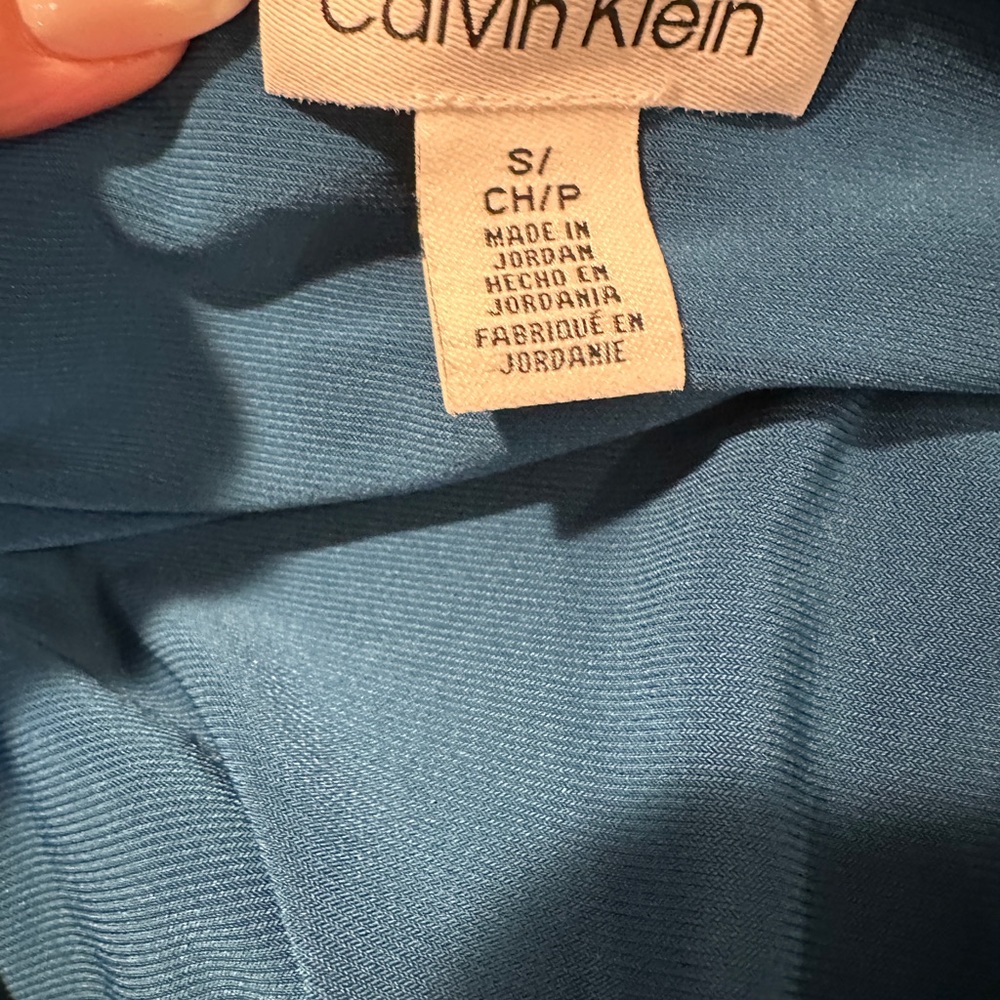 Calvin Klein Blue Flutter Sleeve - Picture 4 of 4